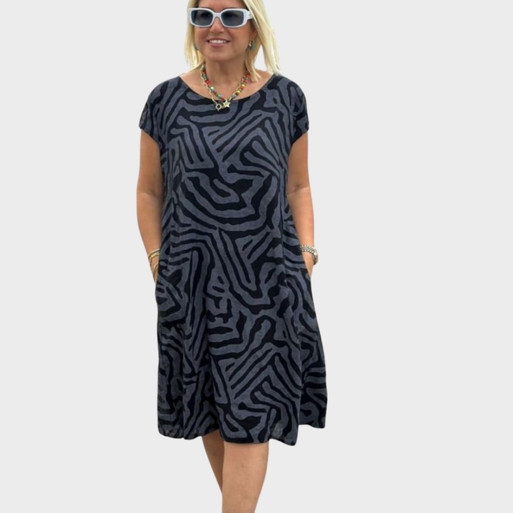 Dora -  Ljetna haljina s okruglim izrezom