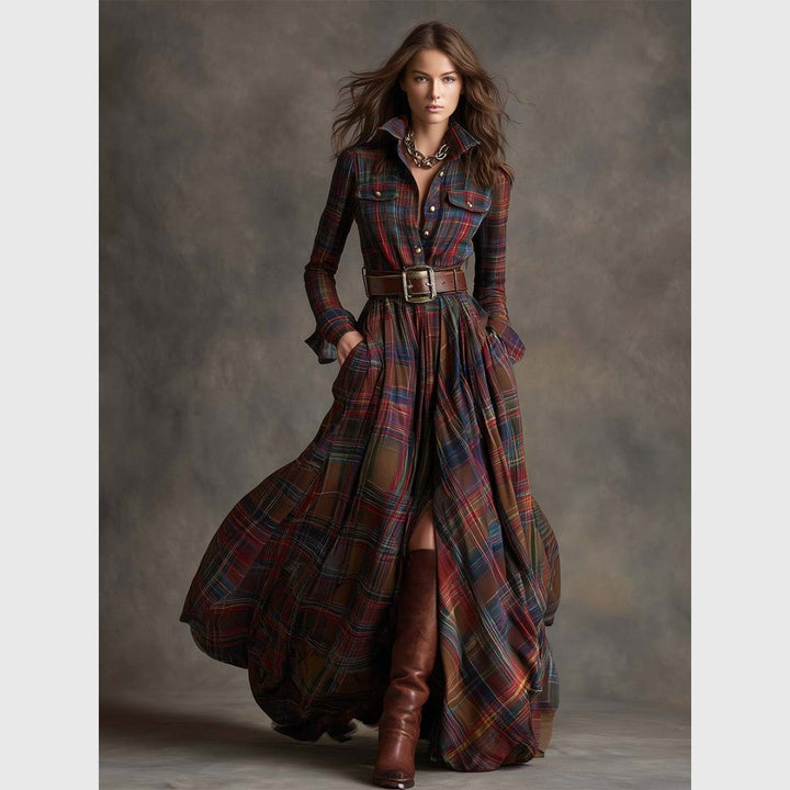 Teodora - Sofisticirana košulja-haljina sa pojasom