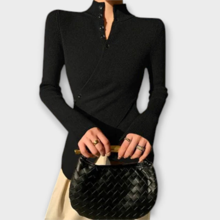 Michiko – Elegantna pletena majica slim fit kroja