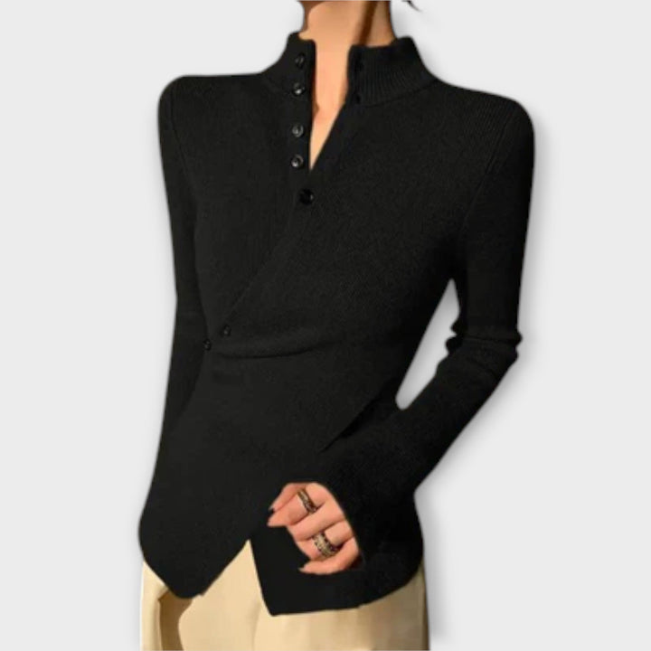 Michiko – Elegantna pletena majica slim fit kroja