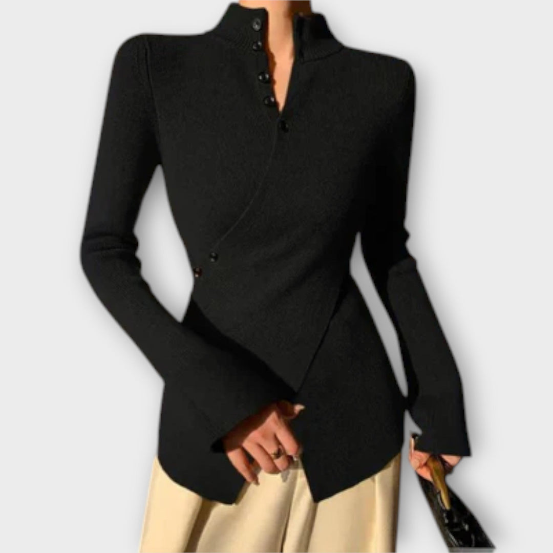 Michiko – Elegantna pletena majica slim fit kroja