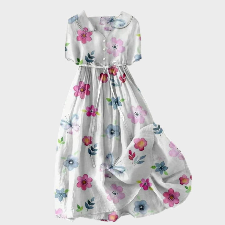 Ena - Ljetna haljina s vezicom u struku