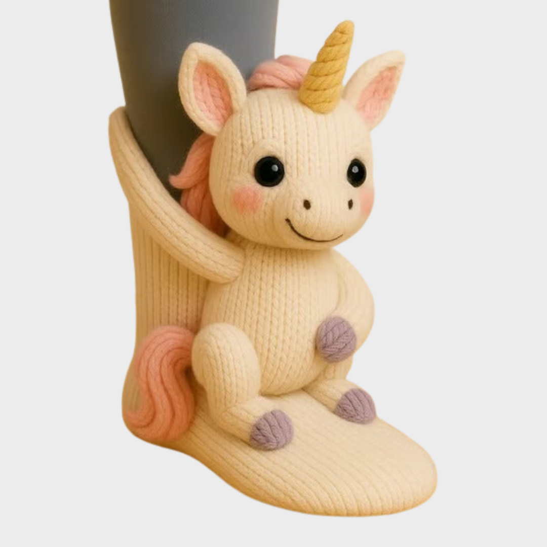 Daniela - Mekane pletene čarape sa životinjom