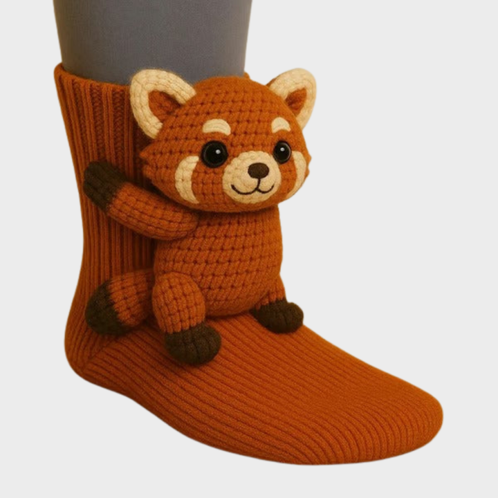 Daniela - Mekane pletene čarape sa životinjom