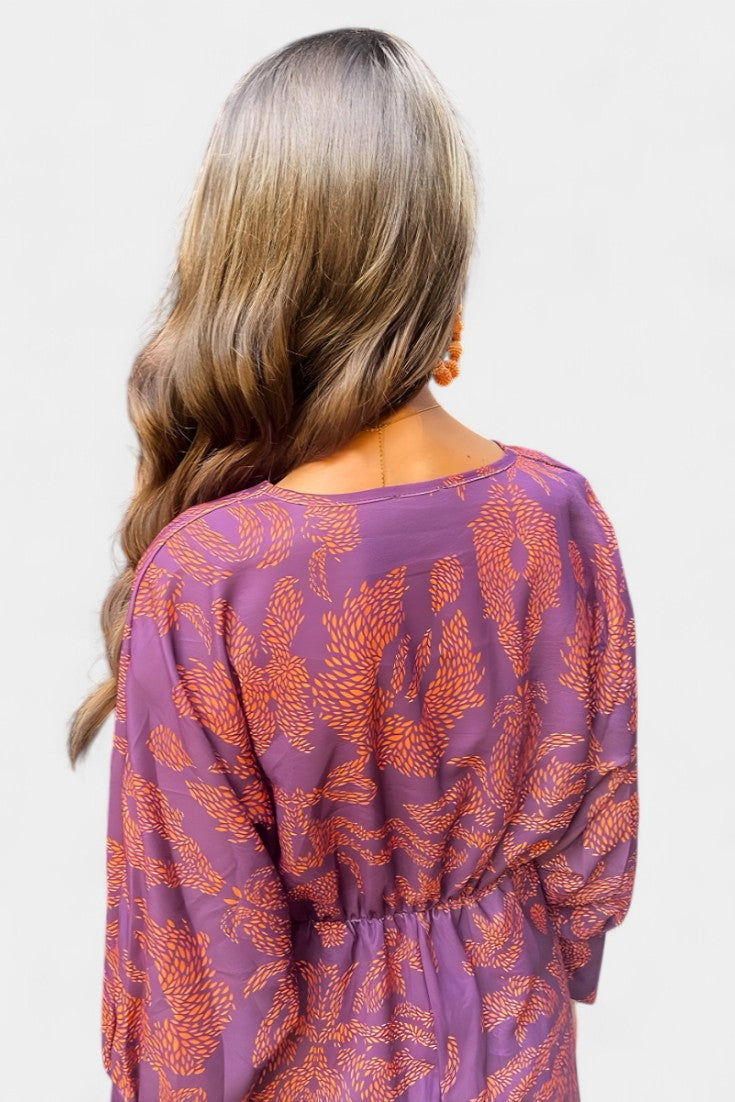 Ema Maxi Haljina s V Izrezom i Prednjim Čvorom