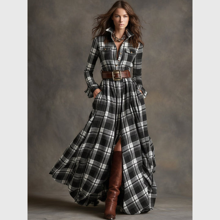 Teodora - Sofisticirana košulja-haljina sa pojasom