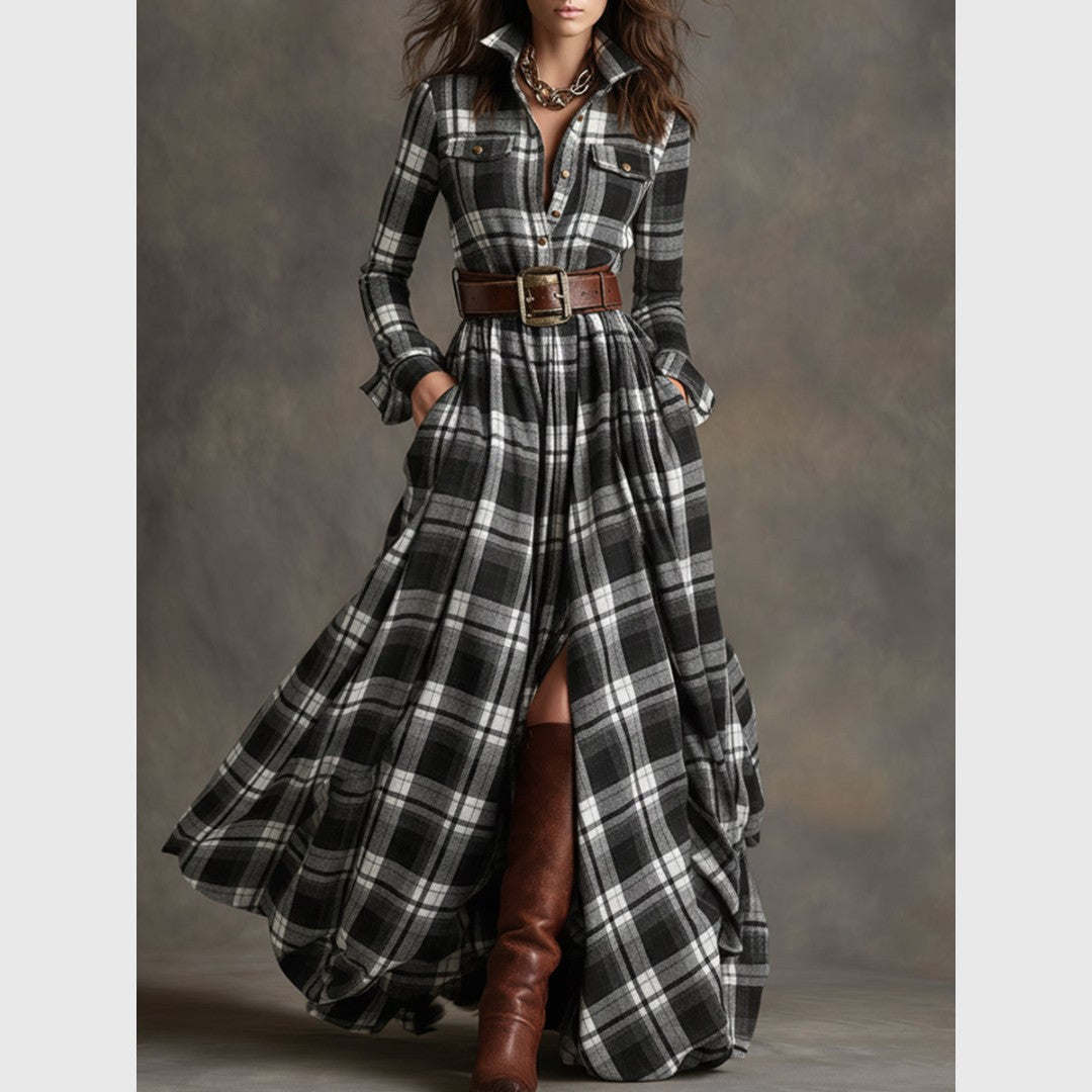 Teodora - Sofisticirana košulja-haljina sa pojasom