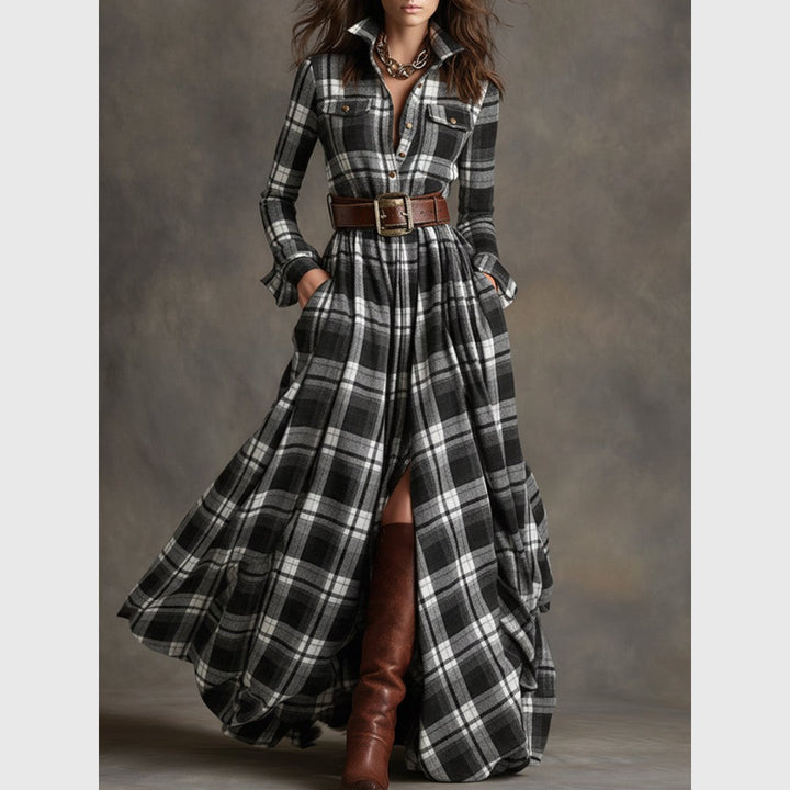 Teodora - Sofisticirana košulja-haljina sa pojasom