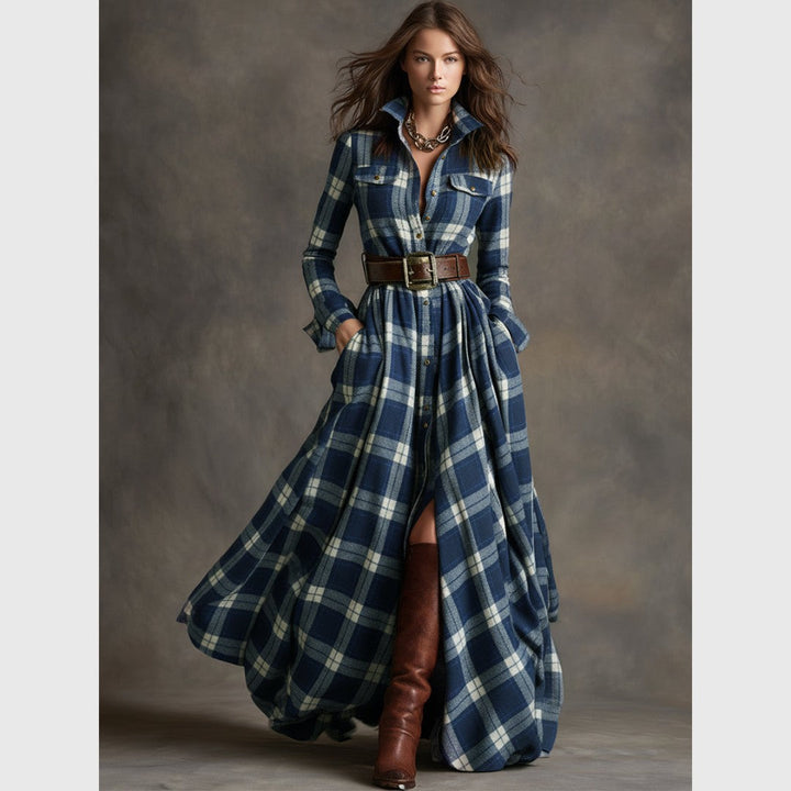 Teodora - Sofisticirana košulja-haljina sa pojasom