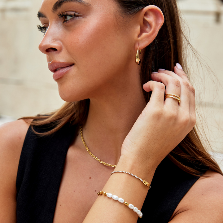 Niyah Kristalna Zlatna Narukvica