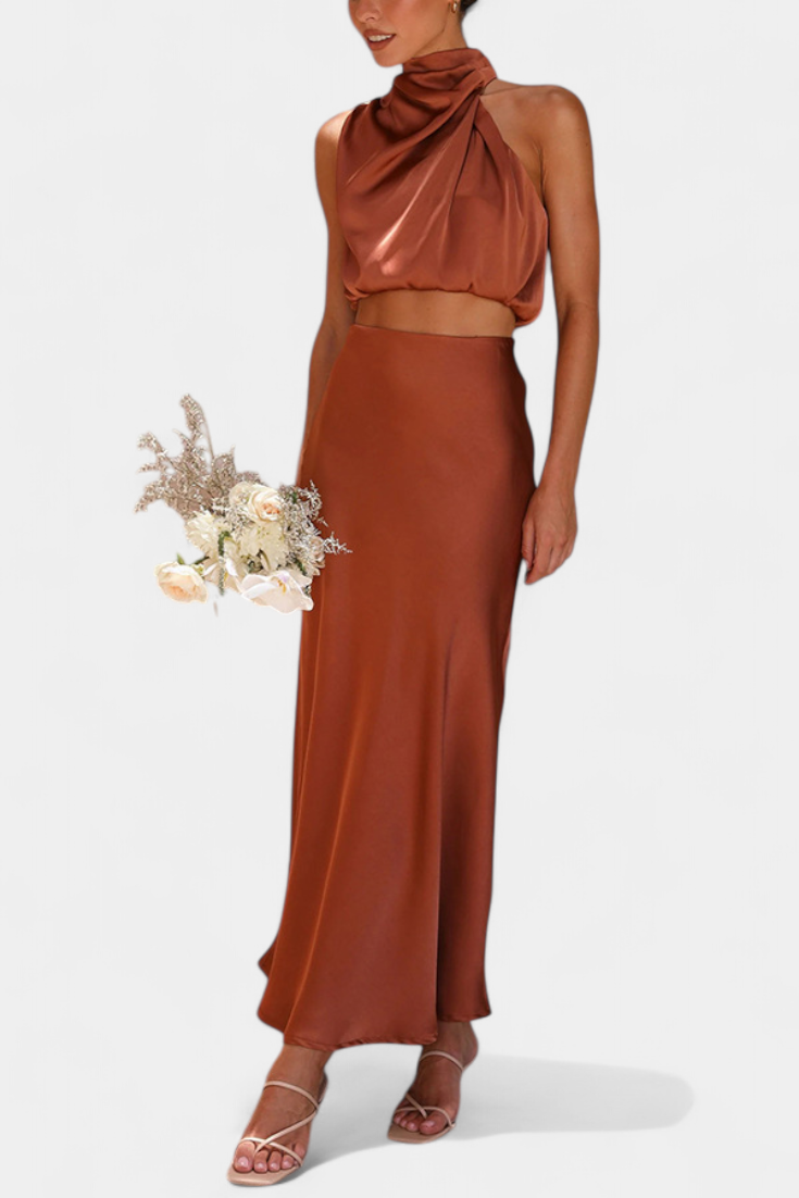 Lucija Drapeirana Suknja Bez Leđa