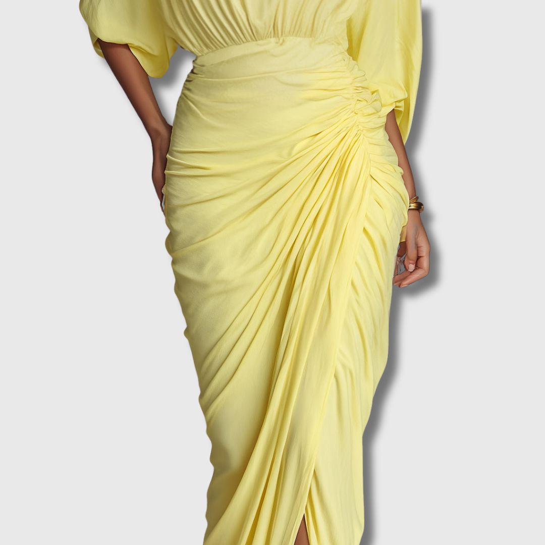 Diana – Elegantna maxi haljina u žutoj boji