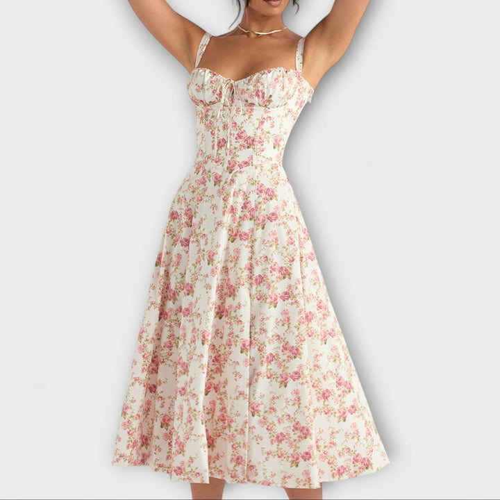 Zipporas – Šarmantna bustier haljina s cvjetnim uzorkom