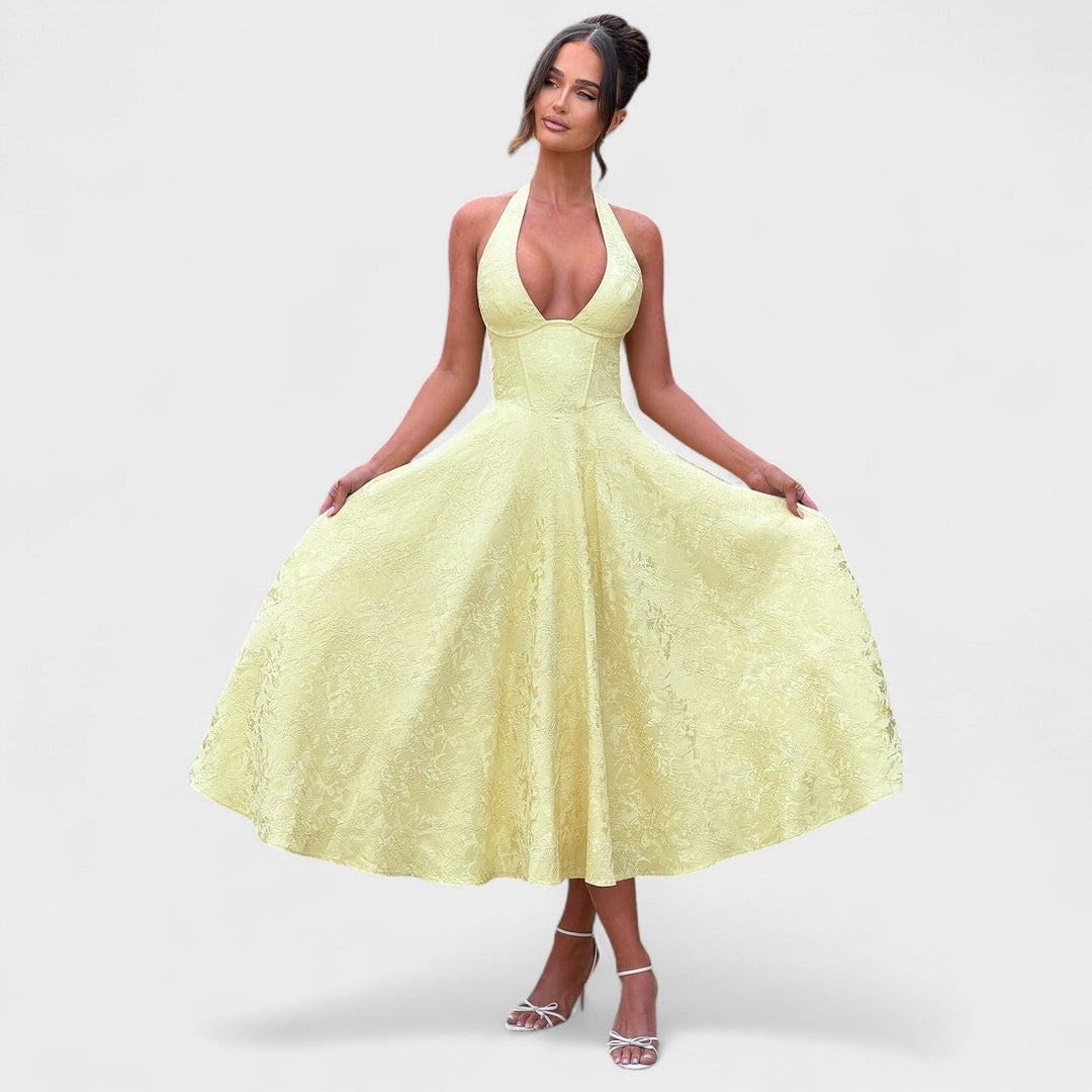 Julieta – Midi haljina s halter izrezom