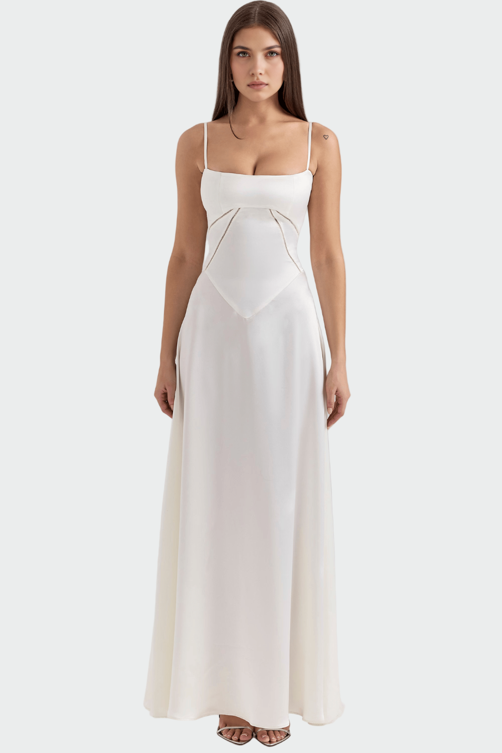 Satin Maxi Haljina s Tanjim Naramenicama