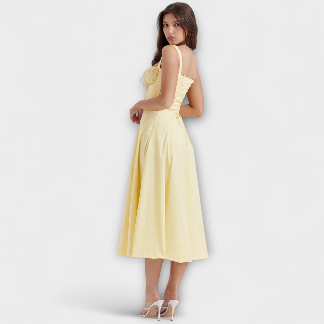 Zipporas – Šarmantna bustier haljina s cvjetnim uzorkom