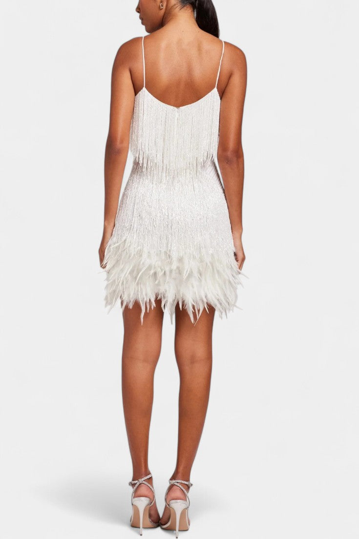 Mirjana Mini Haljina s Perjem