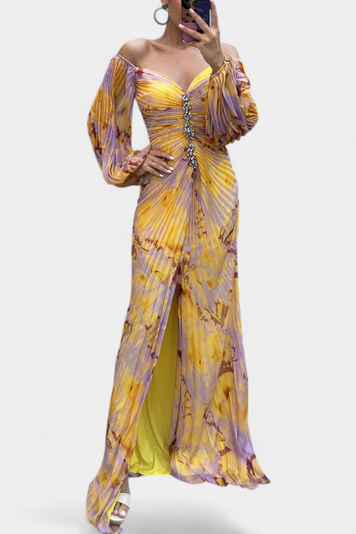 Leona Maxi Haljina s Plisiranjem