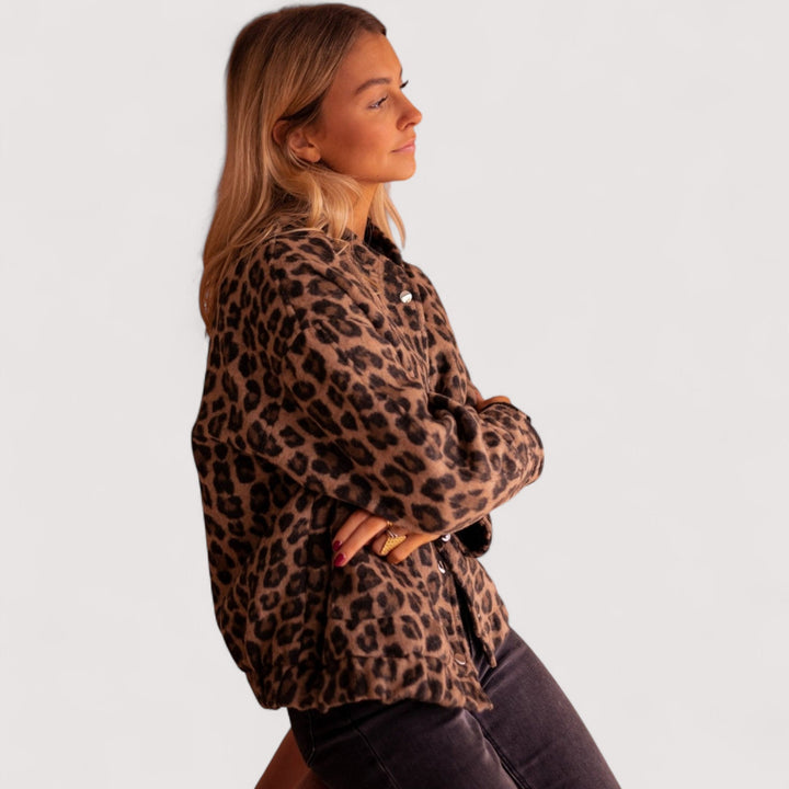 Paulina - Trendi jakna s leopard
