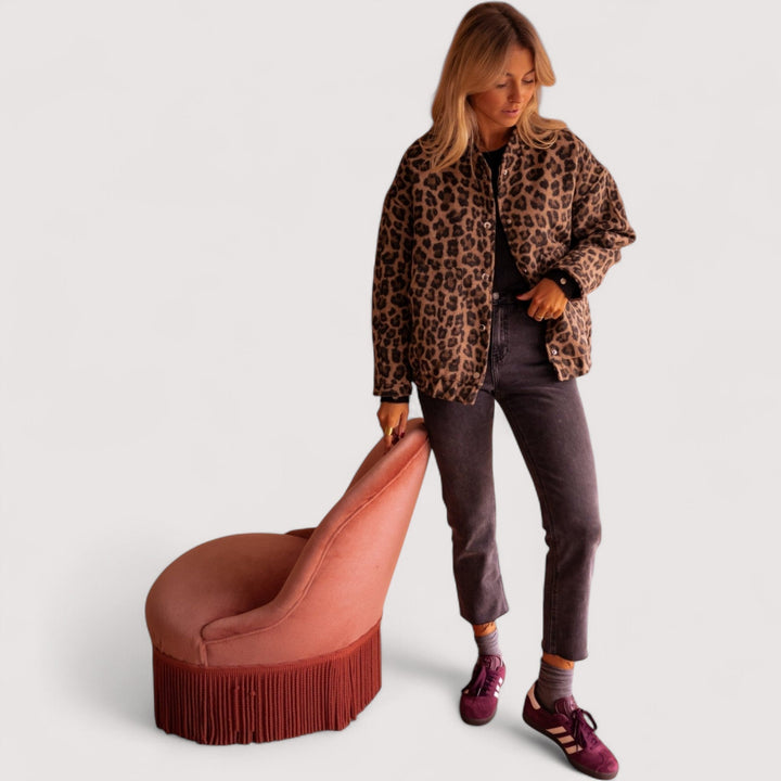 Paulina - Trendi jakna s leopard